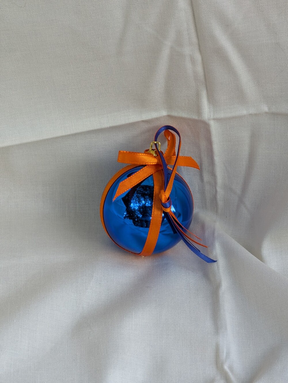 Handmade Blue And Orange Ornament